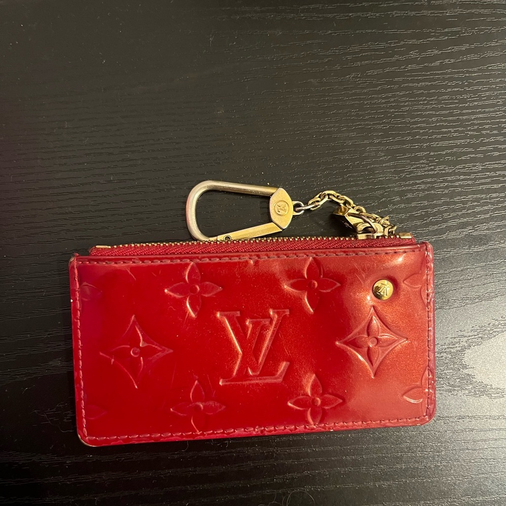 Louis Vuitton Red Card Holder Keychain